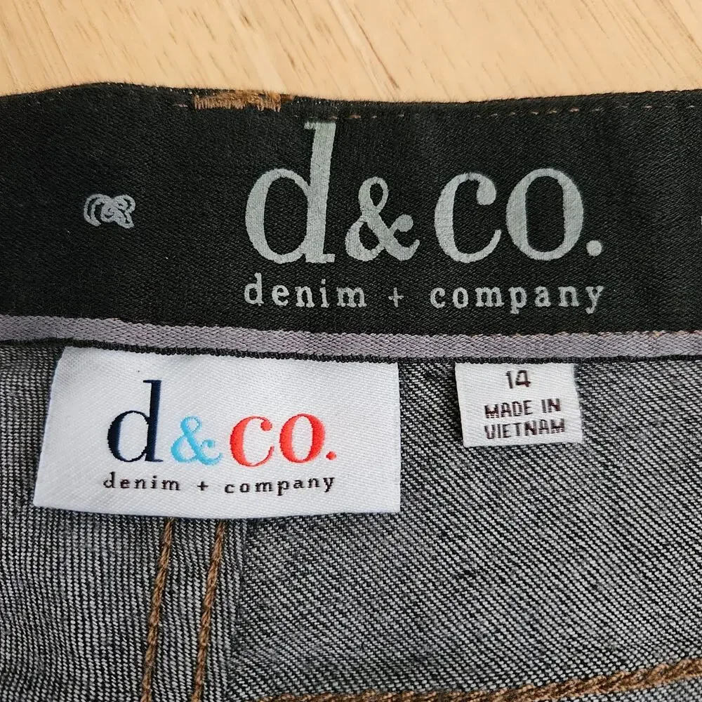 Denim & Co. How Fitting Slimming Boot Cut Stretch Jeans Sz 14 NWT Black